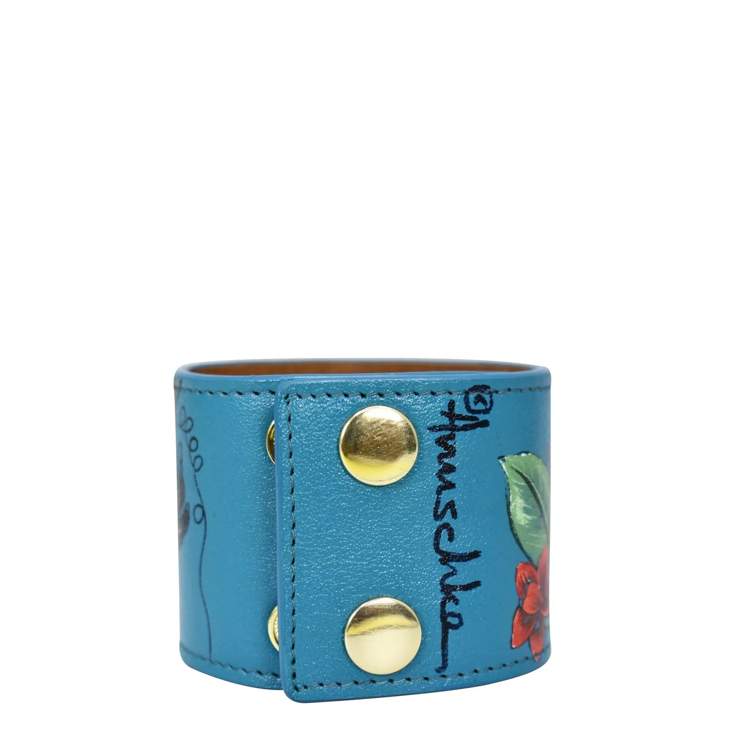 Anuschka royal gardend Painted Leather Cuff bracelet - 1176