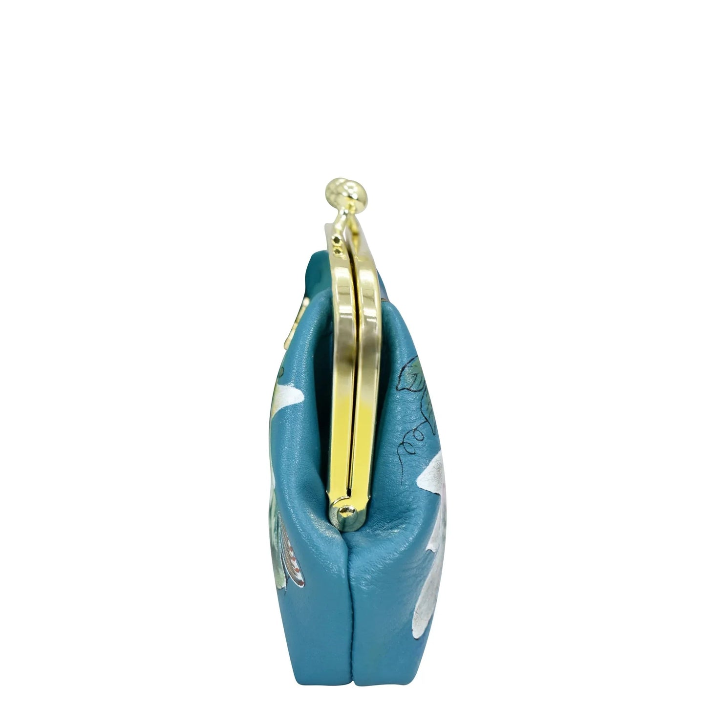 Anuschka royal Garden turquoise Clasp Pouch With Key Fobs - 1177