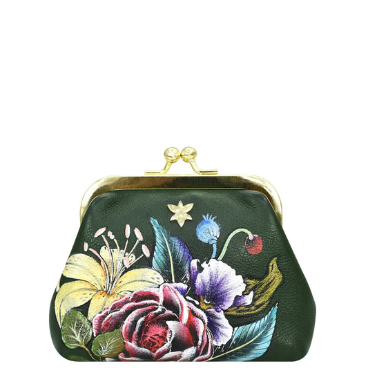 Anuschka Vintage Floral Clasp Pouch With Key Fobs - 1177