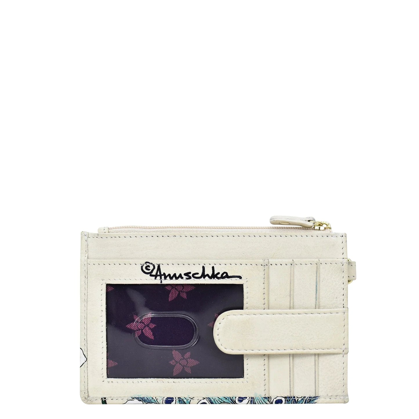 Anushcka Pretty Peacocks Card Holder with Wristlet - 1180