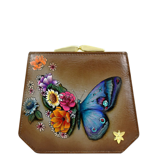 Anuschka Butterfly Blossoms Two Fold French Wallet - 1181