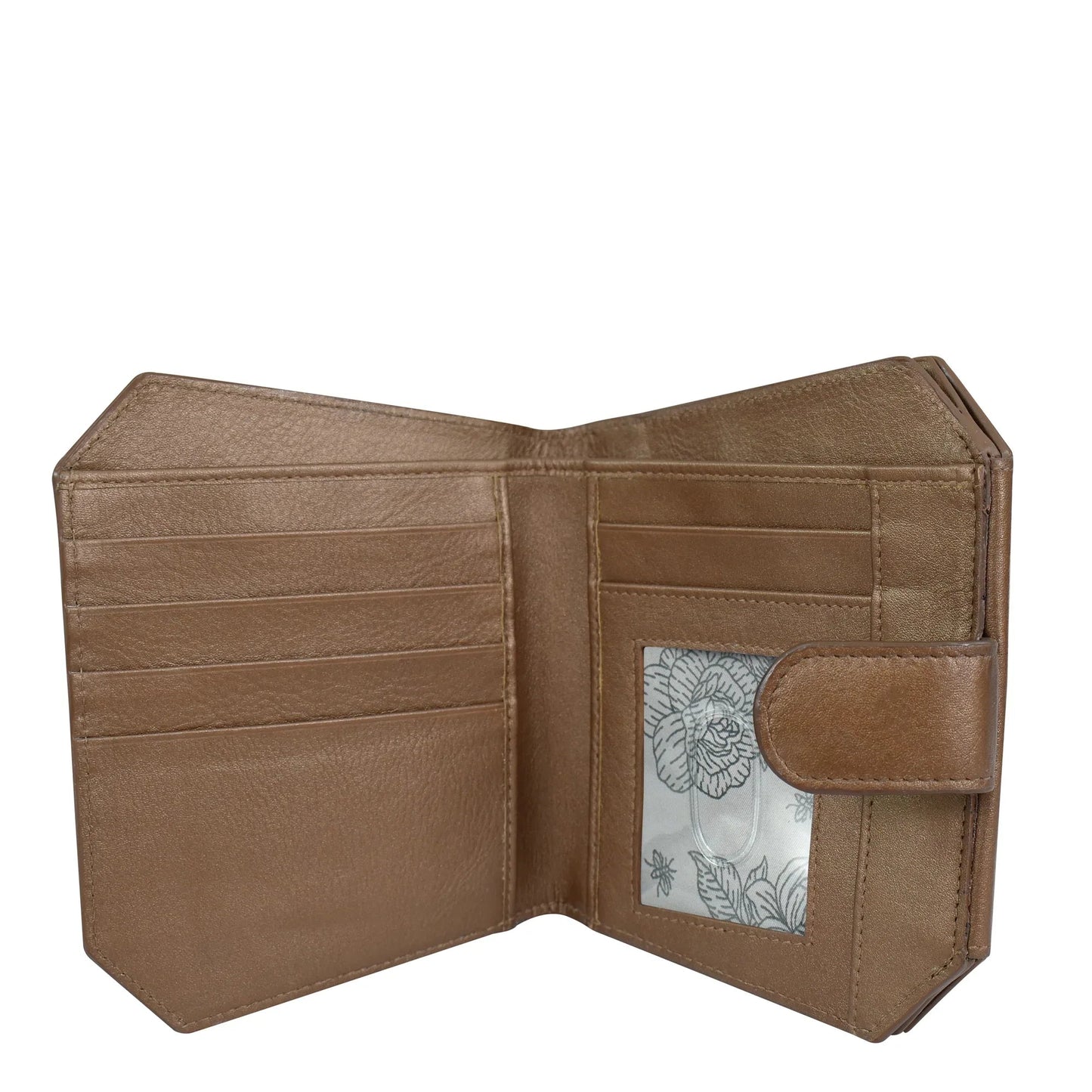 Anuschka Butterfly Blossoms Two Fold French Wallet - 1181