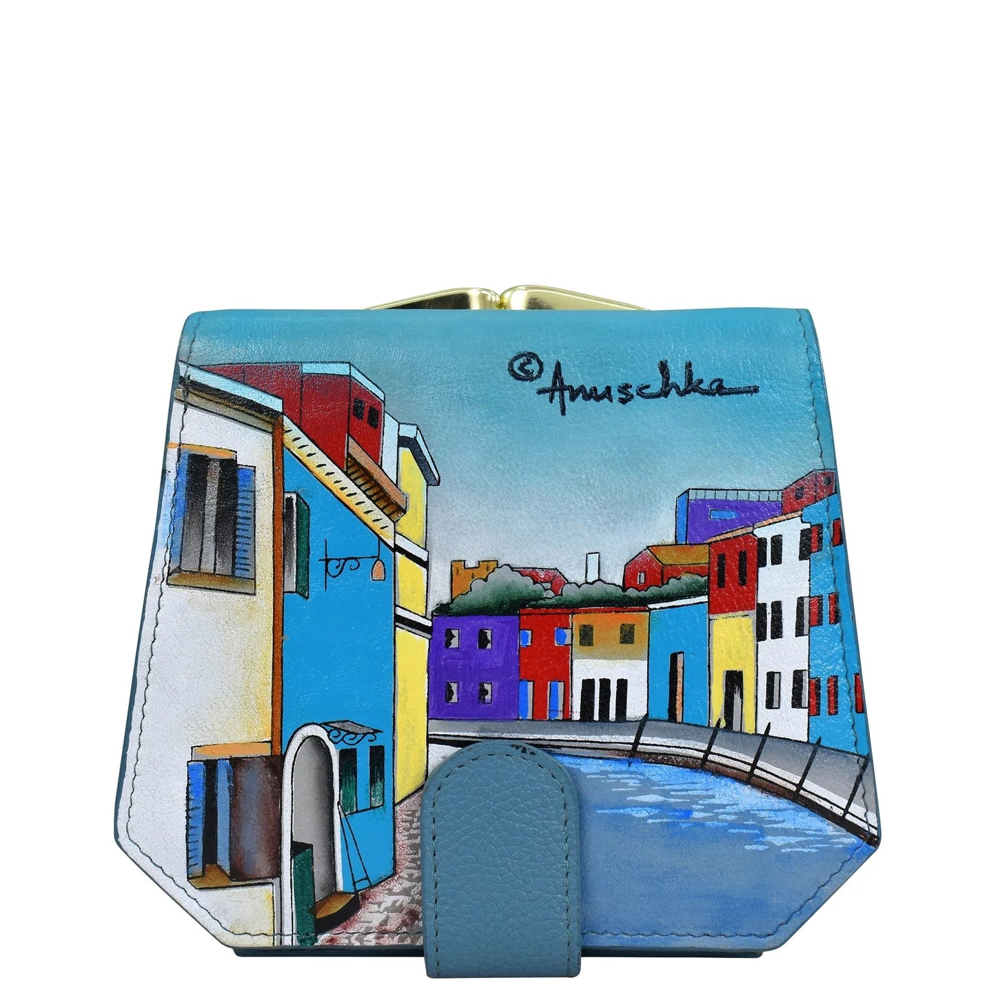 Anuschka Colorful Island Two Fold French Wallet - 1181