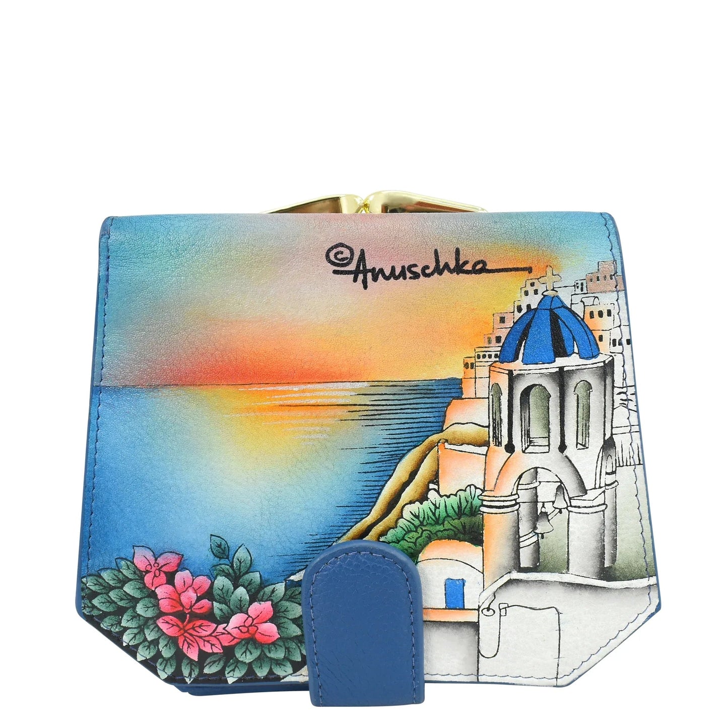 Anuschka Santorini Sunset Two Fold French Wallet - 1181