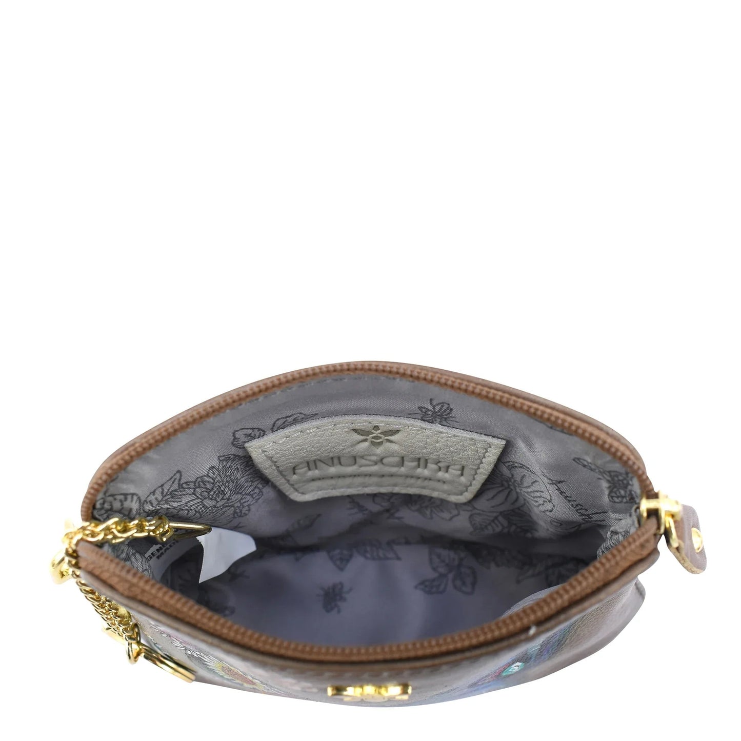 Anuschka Butterfly Blooms Bronze Multi Purpose Zip Pouch - 1182