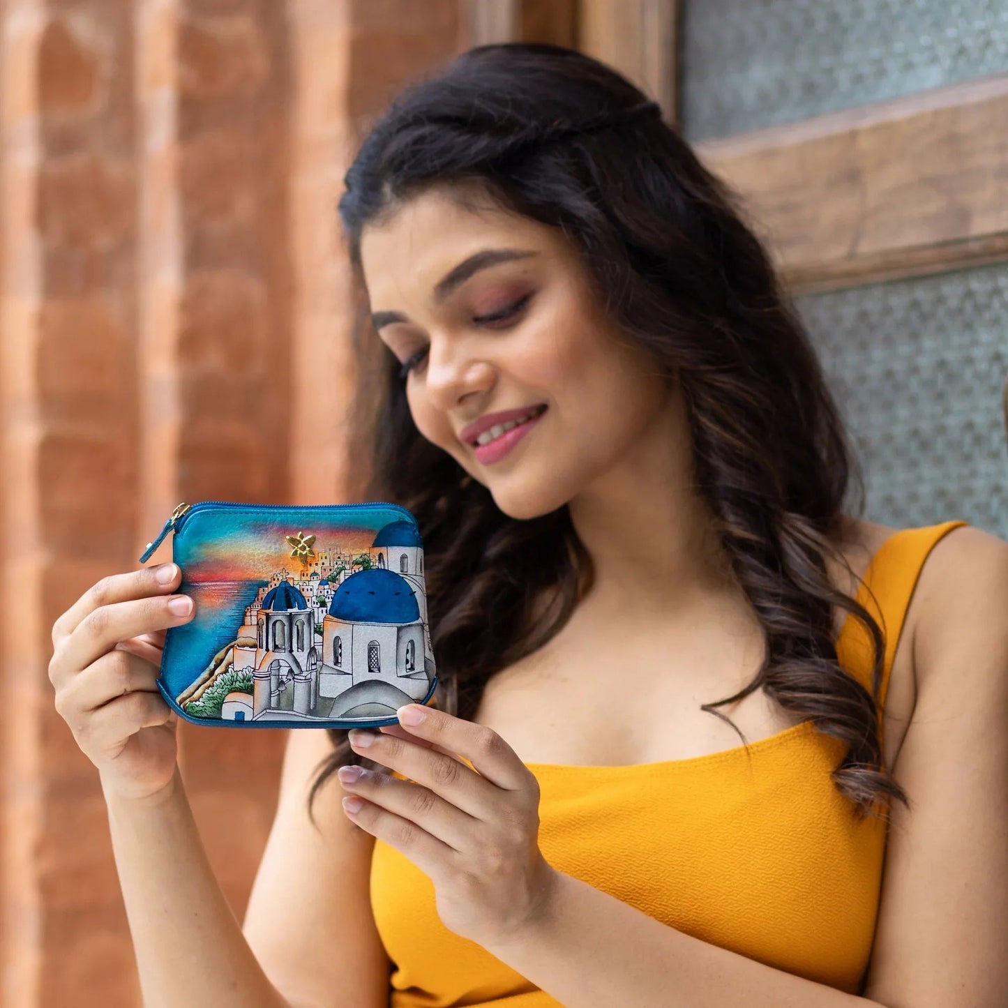 Anuschka Santorini Sunset Multi Purpose Zip Pouch - 1182