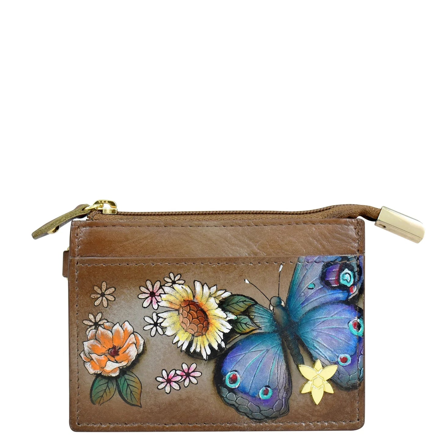 Anuschka Butterfly Blossoms Card Case wallet - 1183