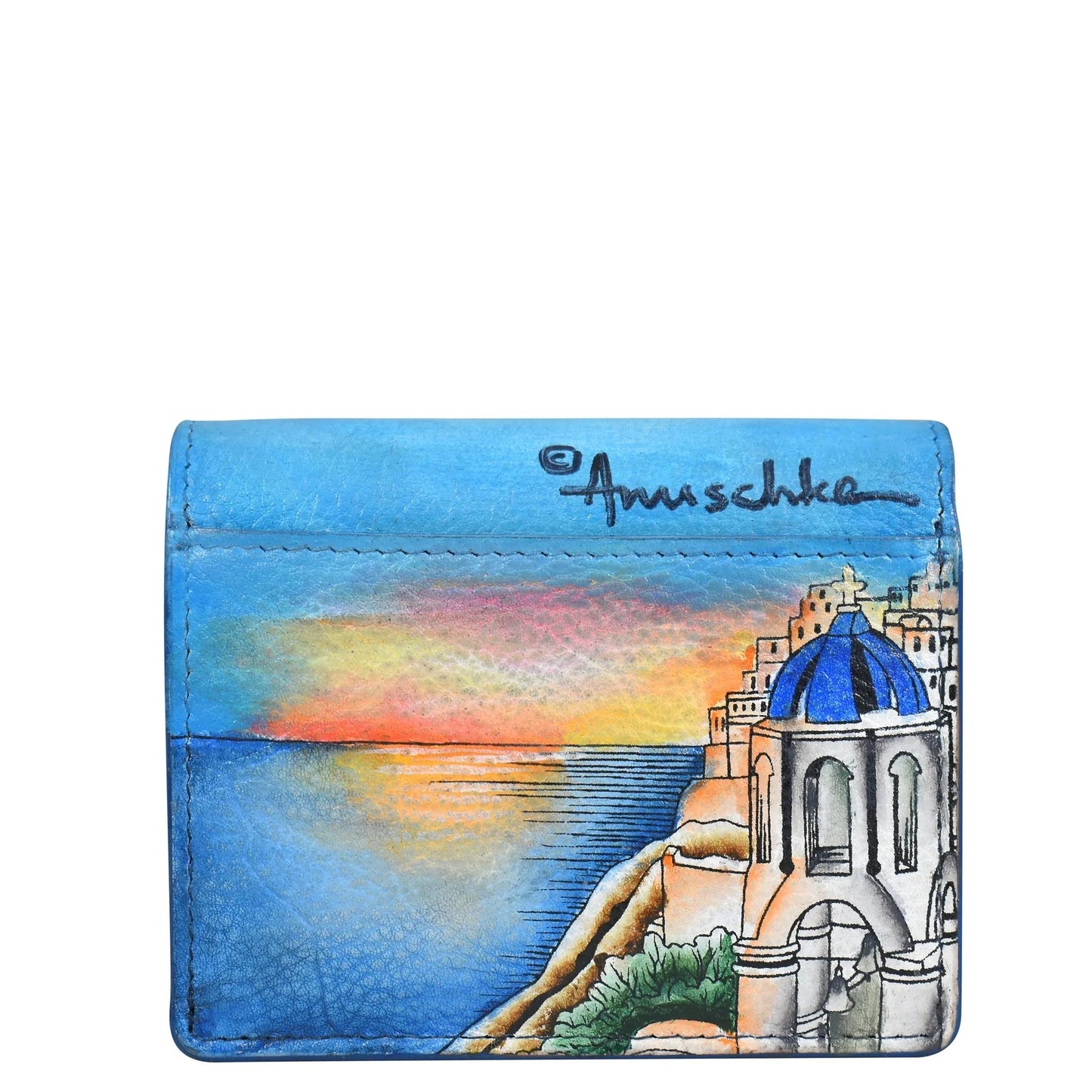 Anuschka Santorini Sunset Card Organizer Wallet - 1184
