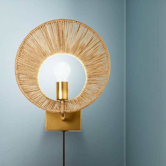 15"H Cass Modern Indoor Plug In Wall Sconce
