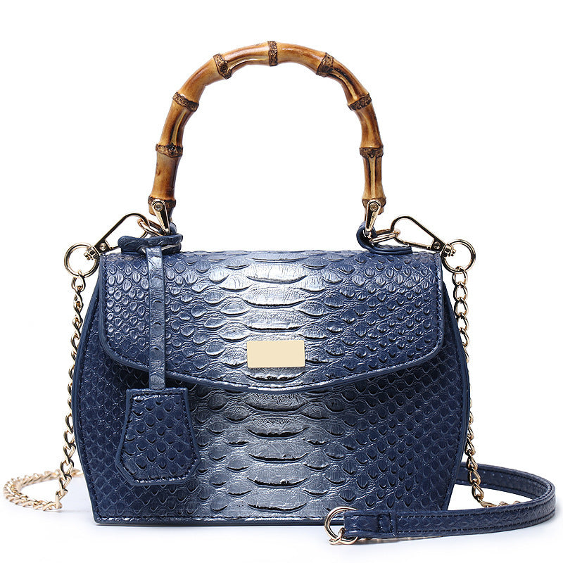 Snake print handbag- Faux Leather