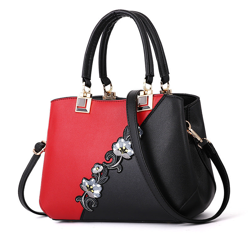 Contrasting Color Handbag - "The Yingyang"