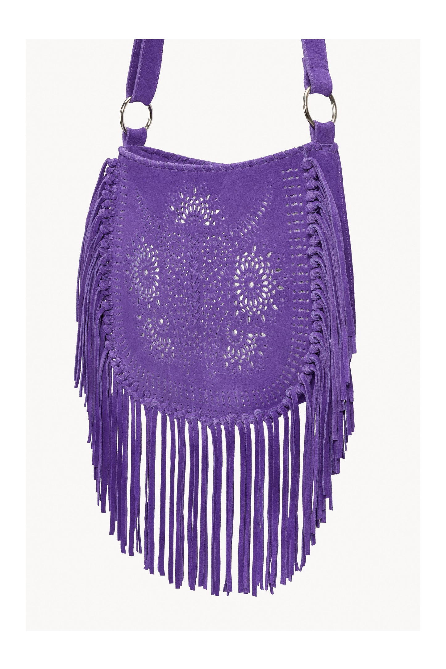 Navajo Sunflower Cut-Out Bag Bright Purple/Silver