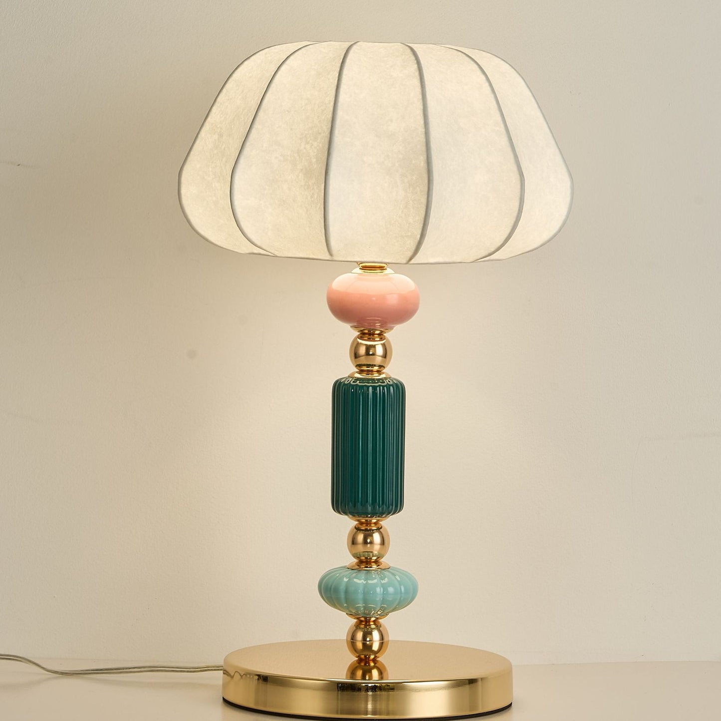 Light-luxury Danish Ceramic Bedside Lamp For The Bedroomsophisticated Ambient Table Lamp