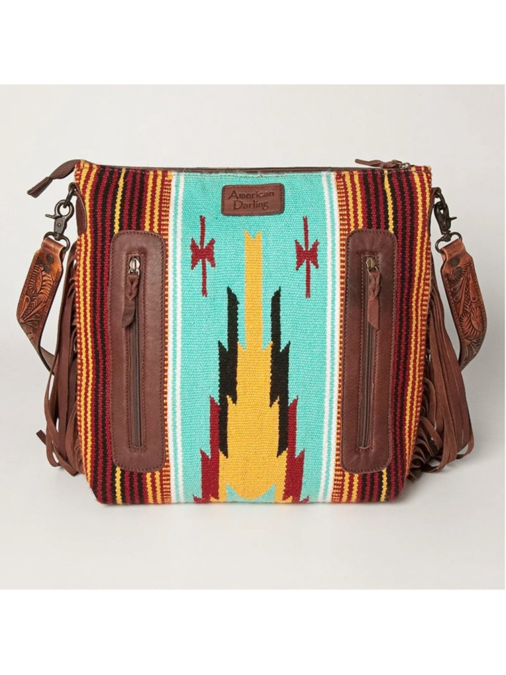 American Darling Sunflower Spirit Fringe Saddle Blanket Crossbody