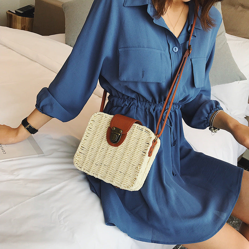 Straw Crossbody Bag
