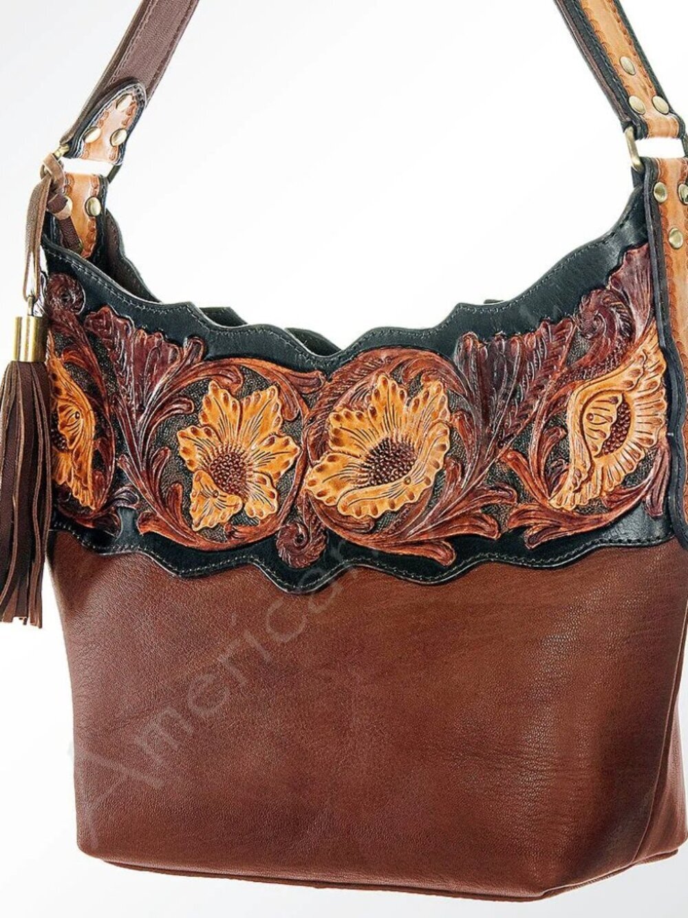 American Darling Sunlit Floral Leather Shoulder Bag