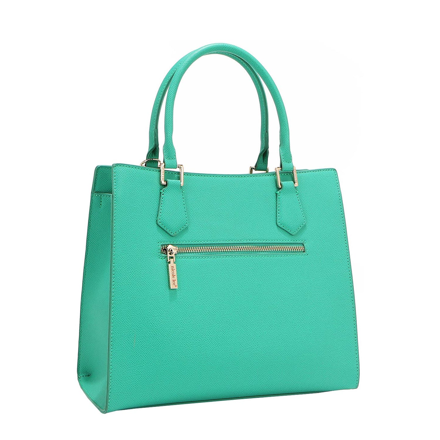 GRACIE STRUCTURED TOTE in Emerald Teal Green