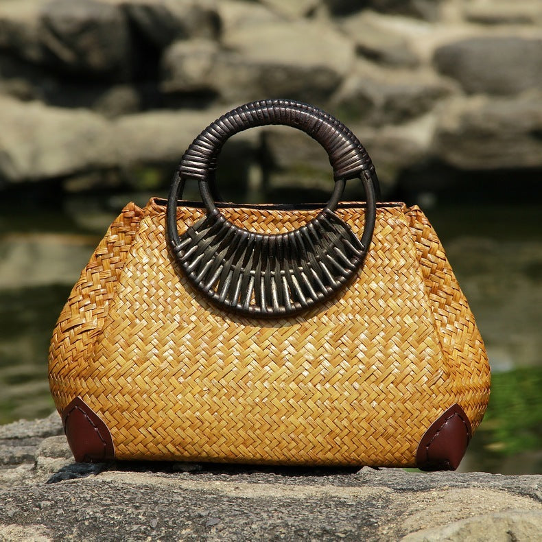 "The Judith" Retro Straw Bag