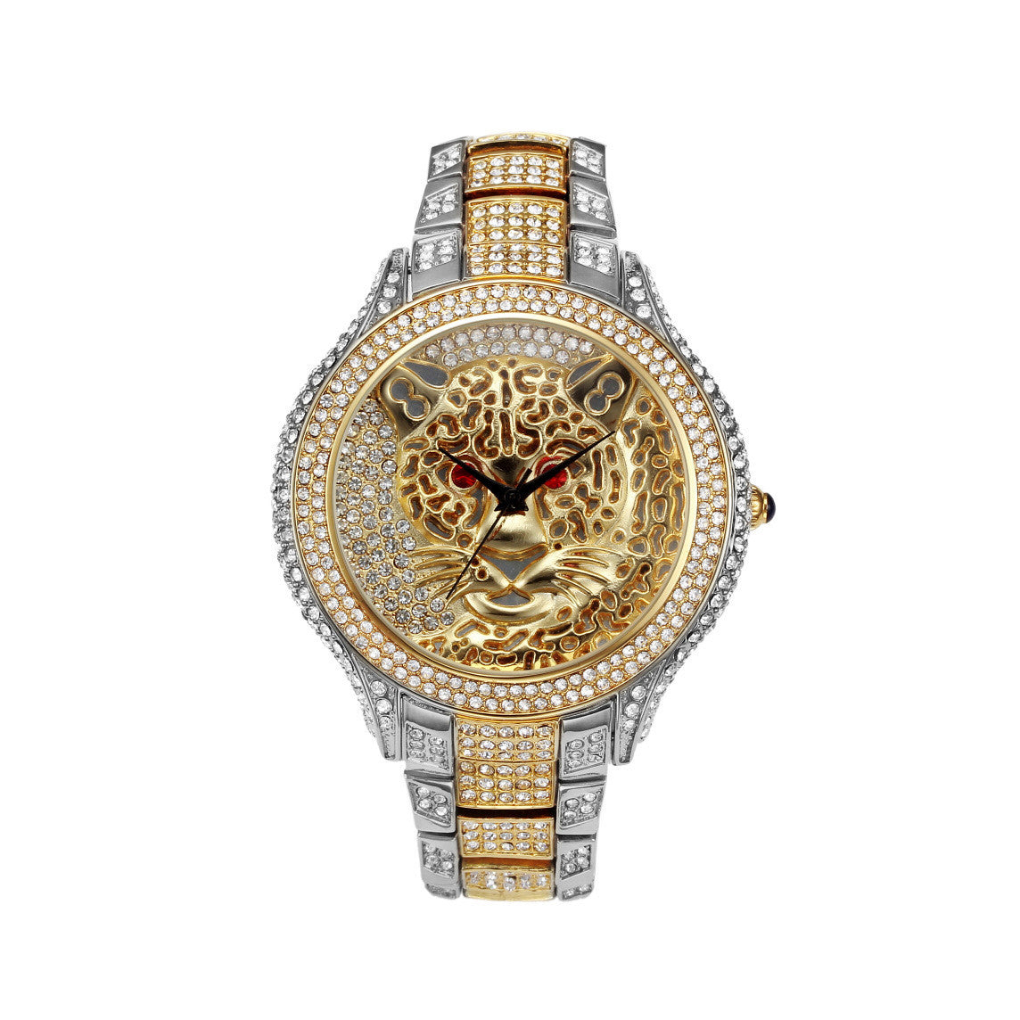 Miss Fox Aliexpress Hot-Selling Personality Leopard Quartz Watch European-Style Diamond-Studded British Ladies Watch One Drop