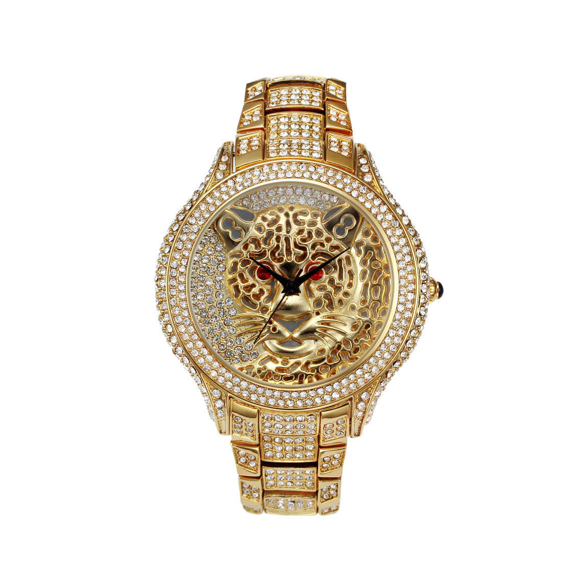 Miss Fox Aliexpress Hot-Selling Personality Leopard Quartz Watch European-Style Diamond-Studded British Ladies Watch One Drop