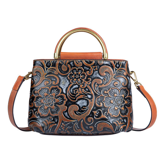 The Temperament Retro Embossed Messenger Bag