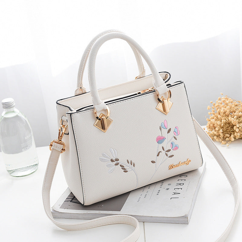 "Windy Wildflowers" embroidered women Messenger Shoulder Handbag
