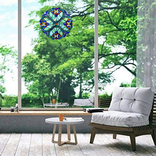 Lovely Heart Converge Stained Glass Window Hangings Suncatcher Garden Decoration Gift for Lover Mom Friends 25cm