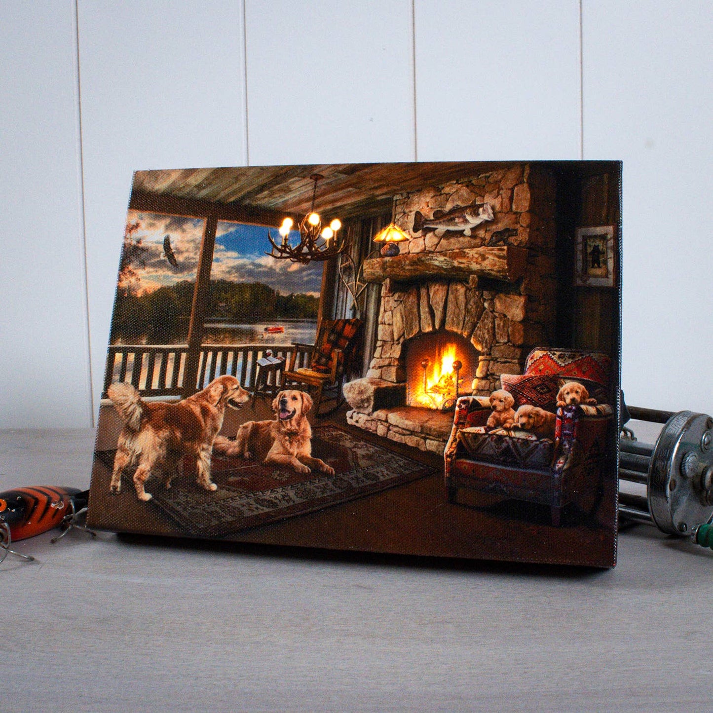 Home Sweet Home 8x6 Lighted Tabletop Canvas