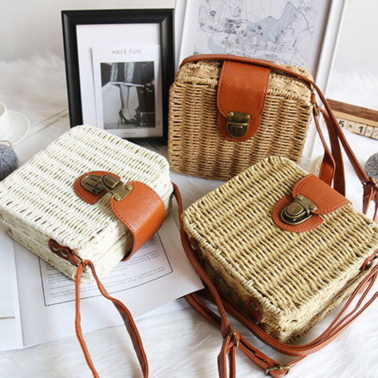 Straw Crossbody Bag