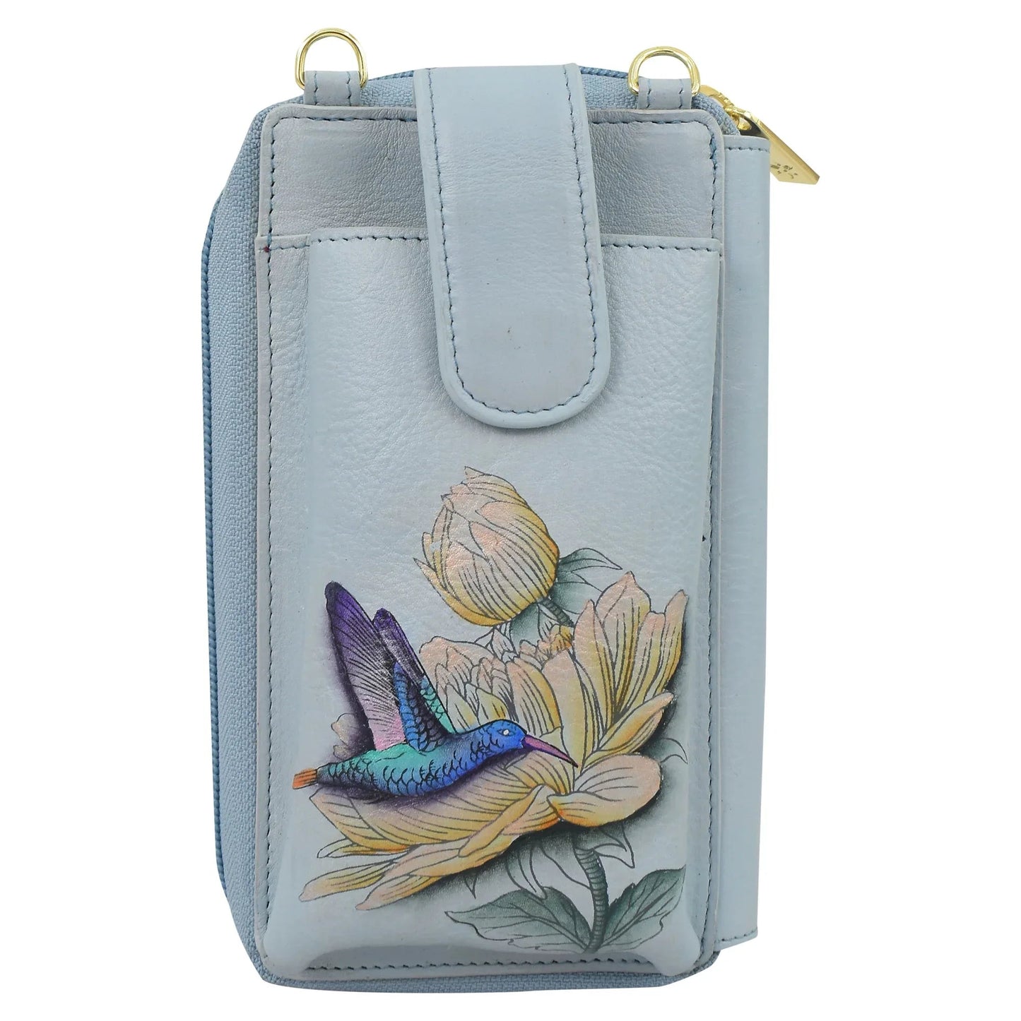 Anuschka Rainbow Hummingbirds Phone Organizer Crossbody - 1744