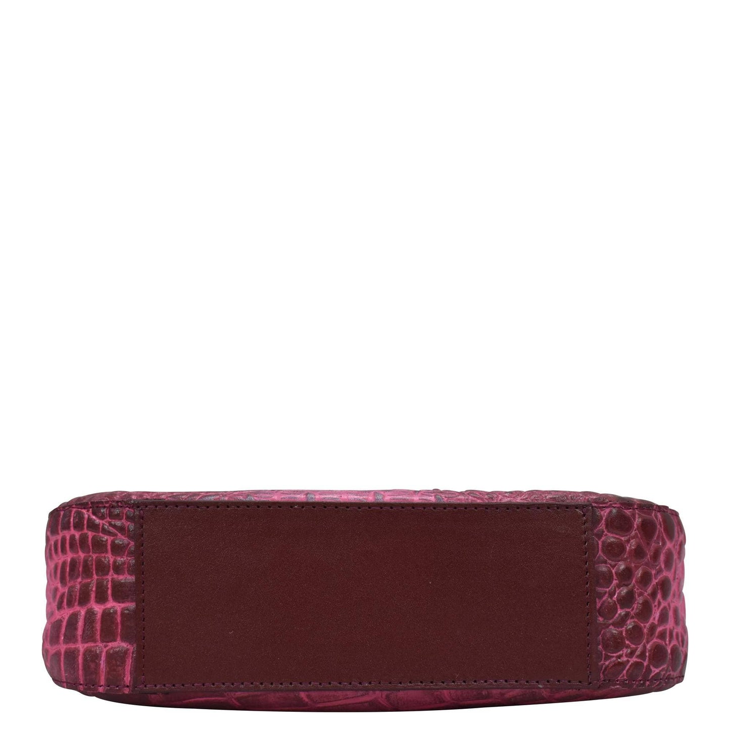 Anuschka Croc Embossed Leather Small Convertible Hobo - 701 Pink