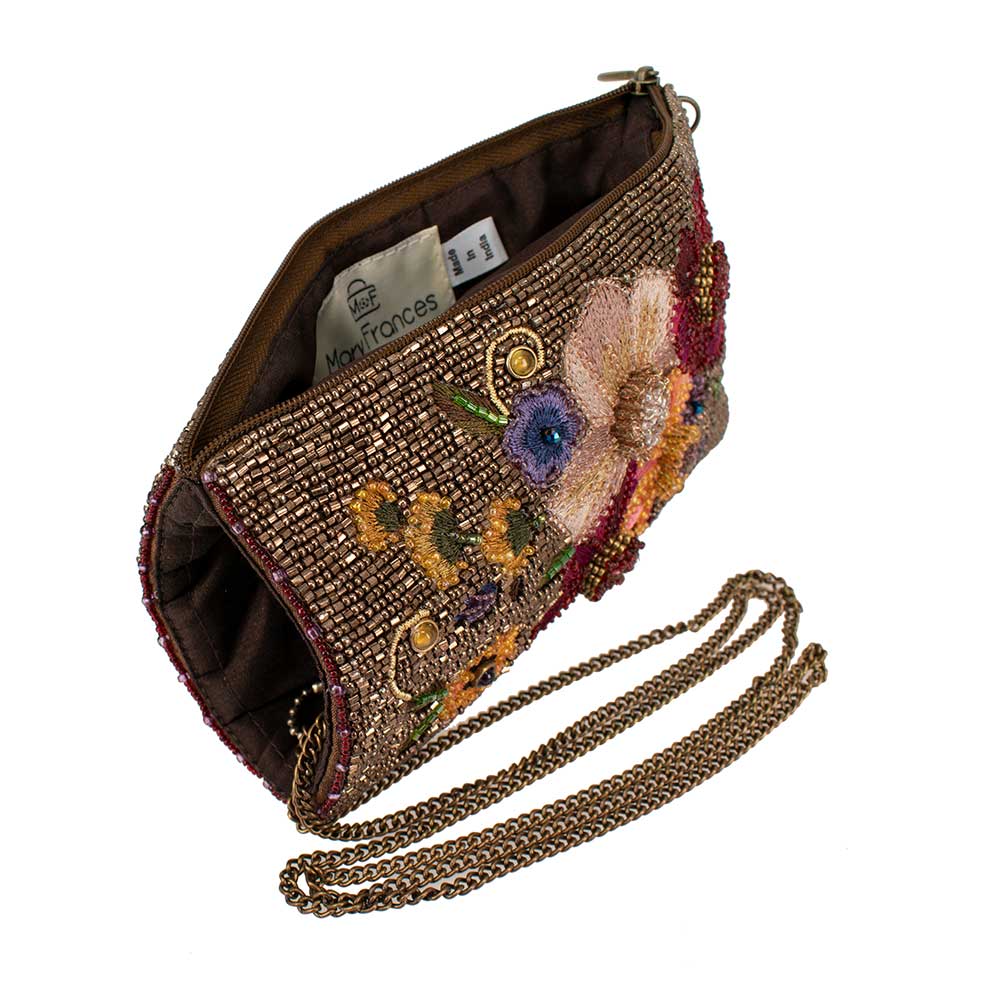 Budding Romance beaded floral Crossbody Phone Bag
