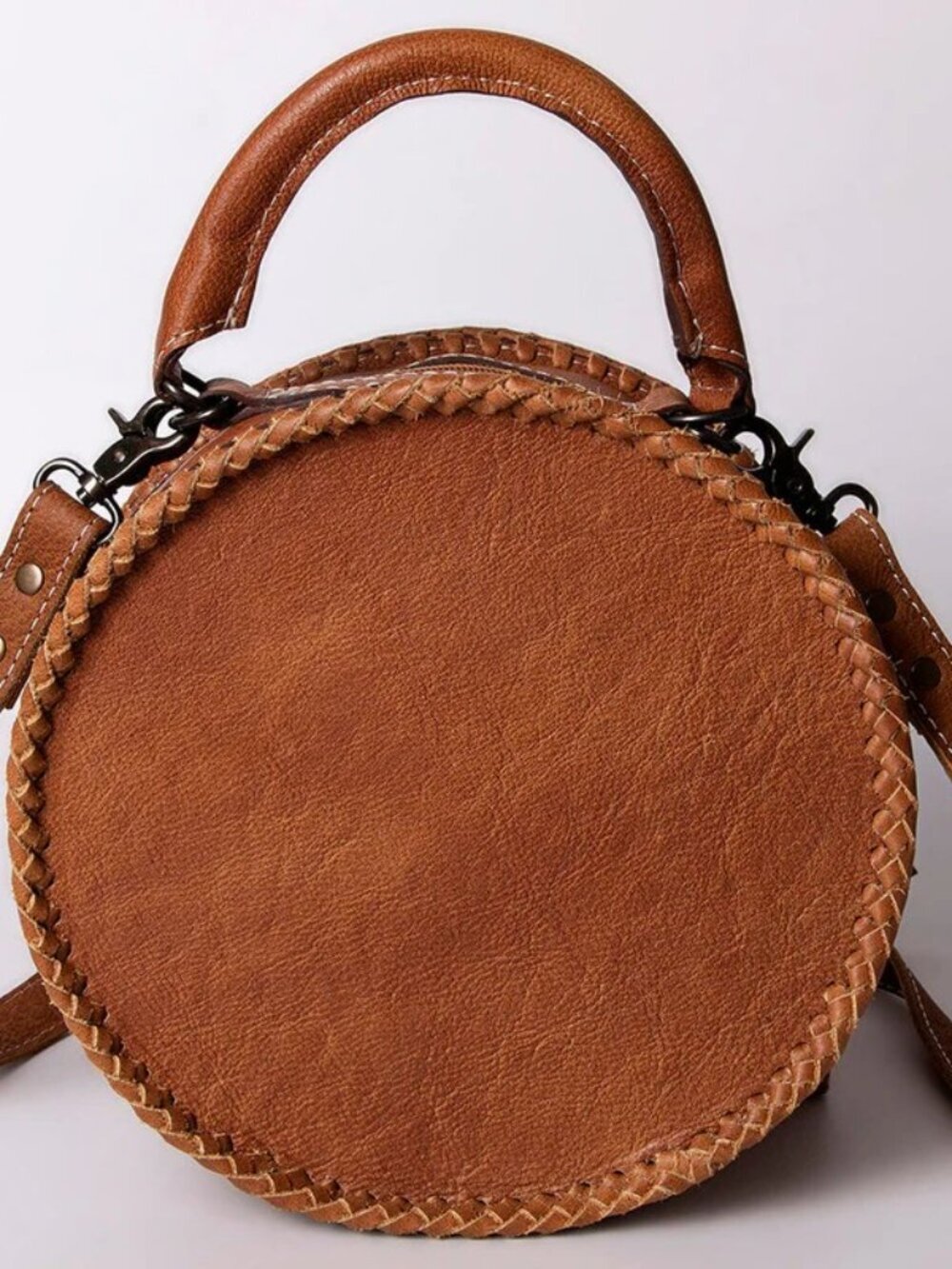 American Darling Turquoise Bloom Tooled Crossbody Canteen Bag