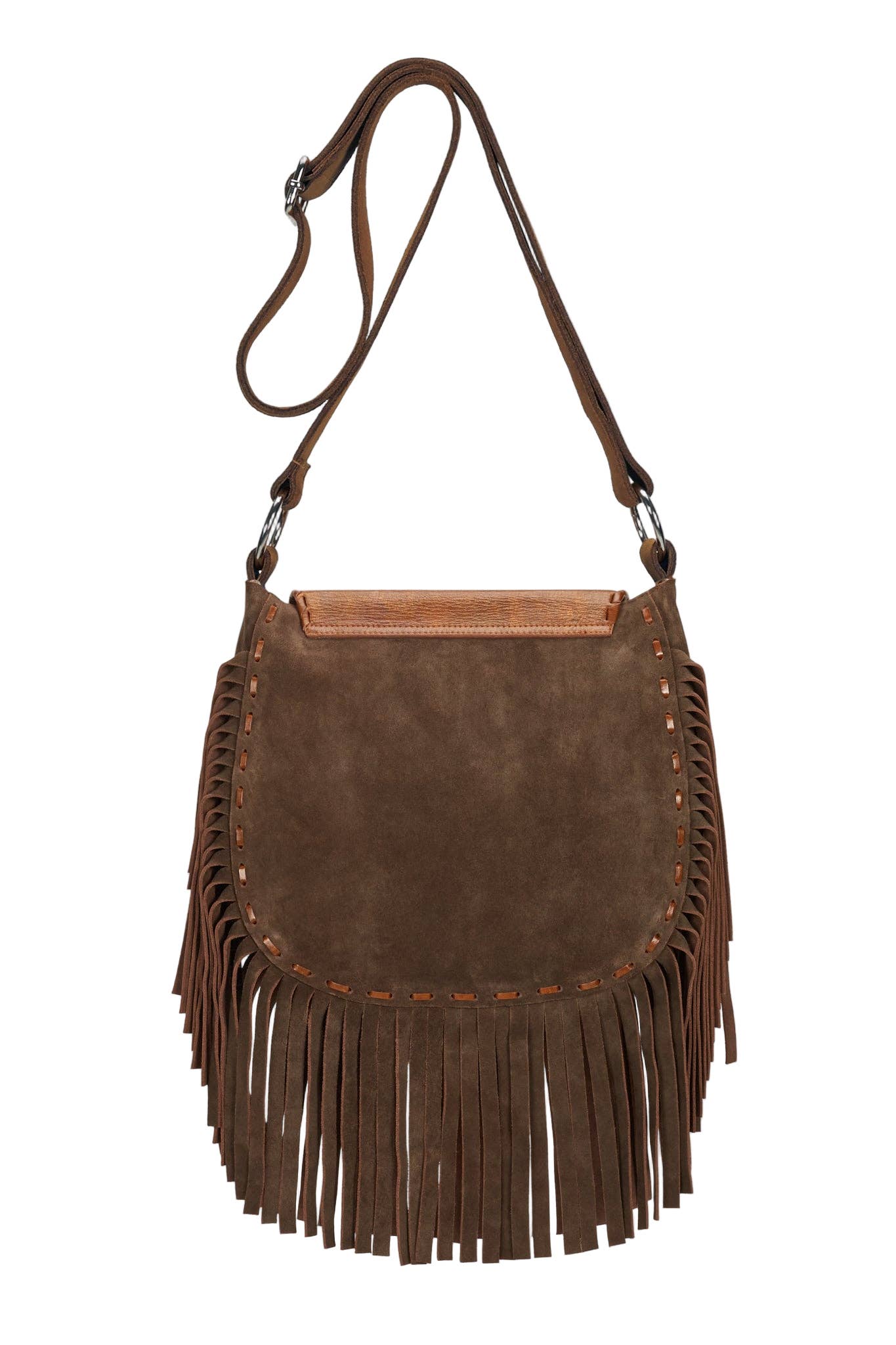 Lushington Fantail Bag (no studs) Antique Medium Brown/Dark Choc