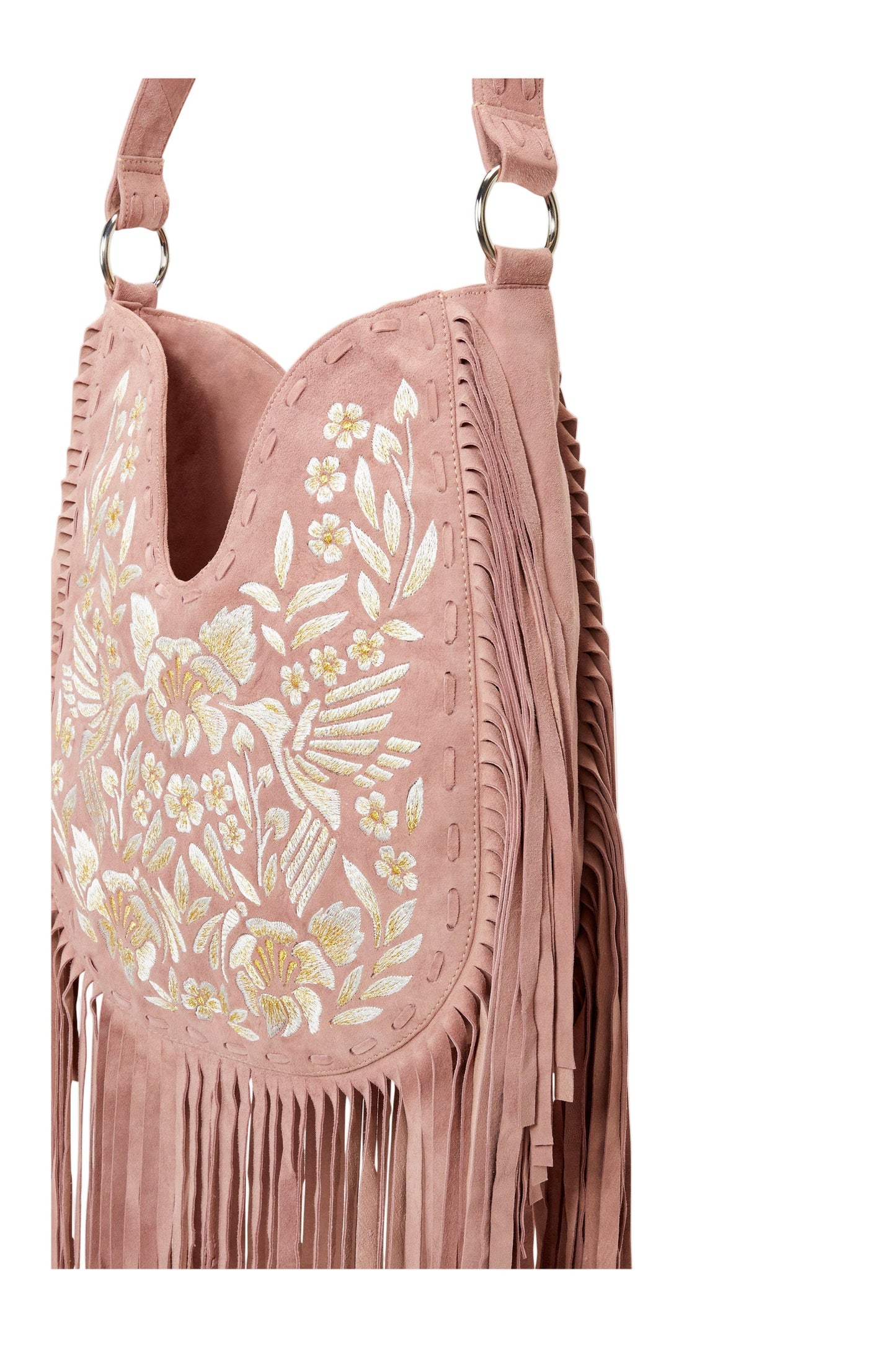 Heavenly Embroidery Bag Dusty Pink