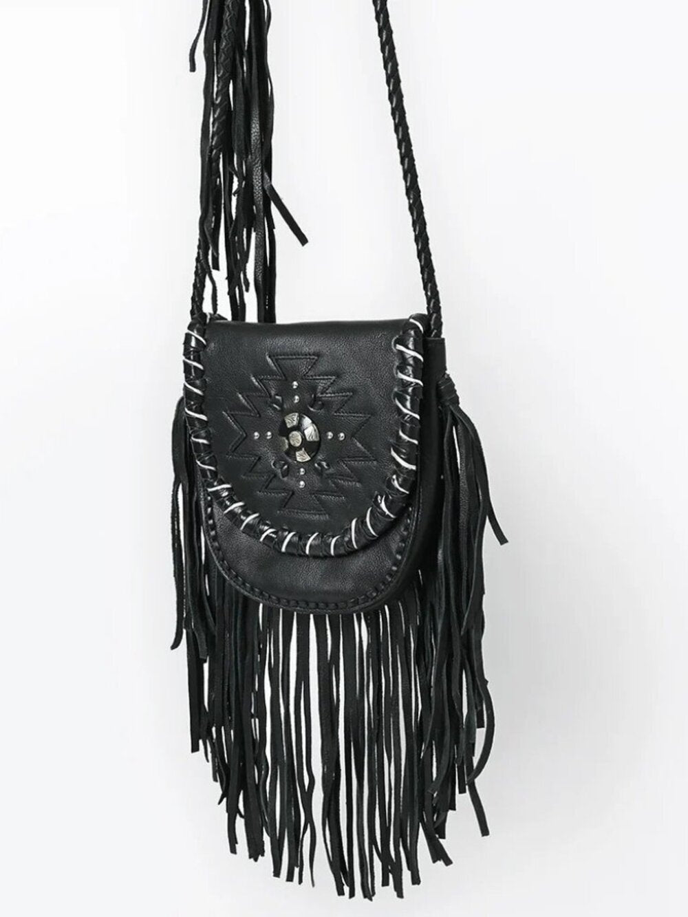 American Darling Black Desert Fringe Crossbody Bag