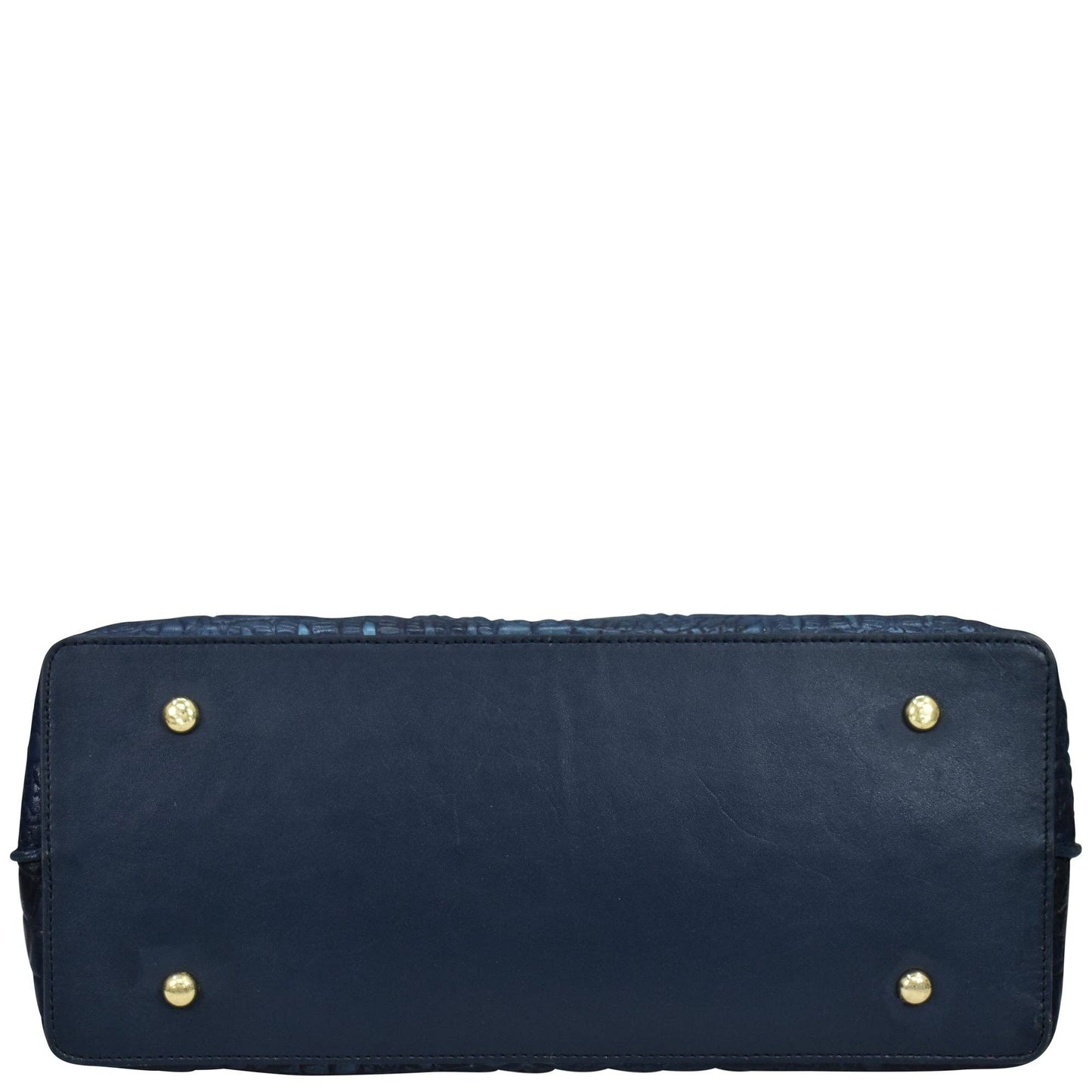 Anuschka Large Zip Top Tote - 698 -navy croc embossed