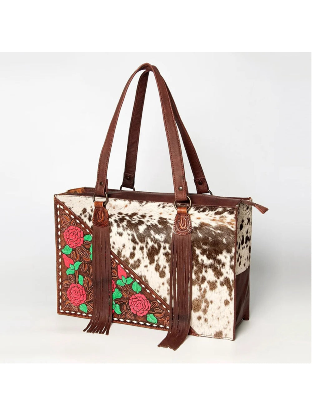 American Darling Cactus Rose Hide Tote