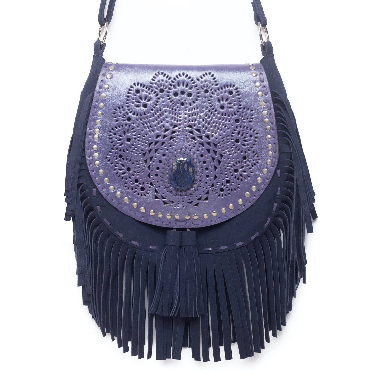 Deus Cut-Out Bag Metallic Violet/Navy