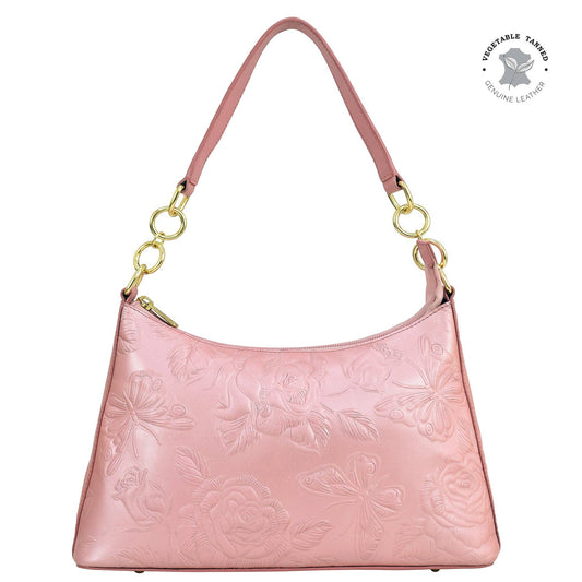 Anuschka Hobo With Chain Strap - 707 Pink
