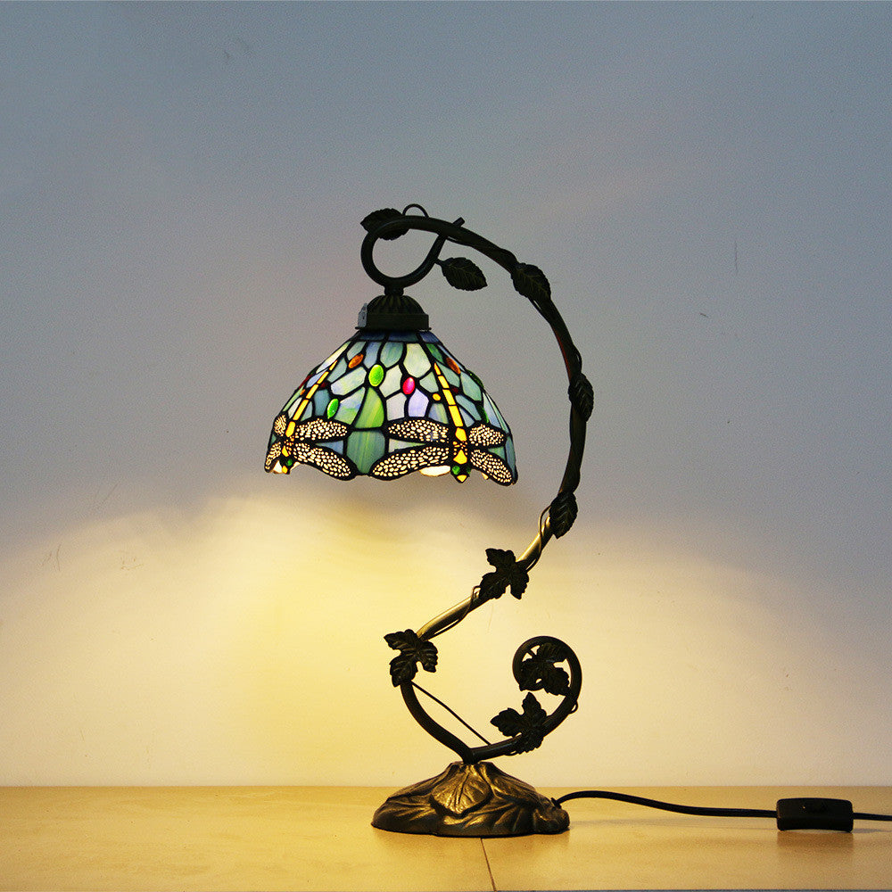 Dragonfly Stained Glass Desk Lamp