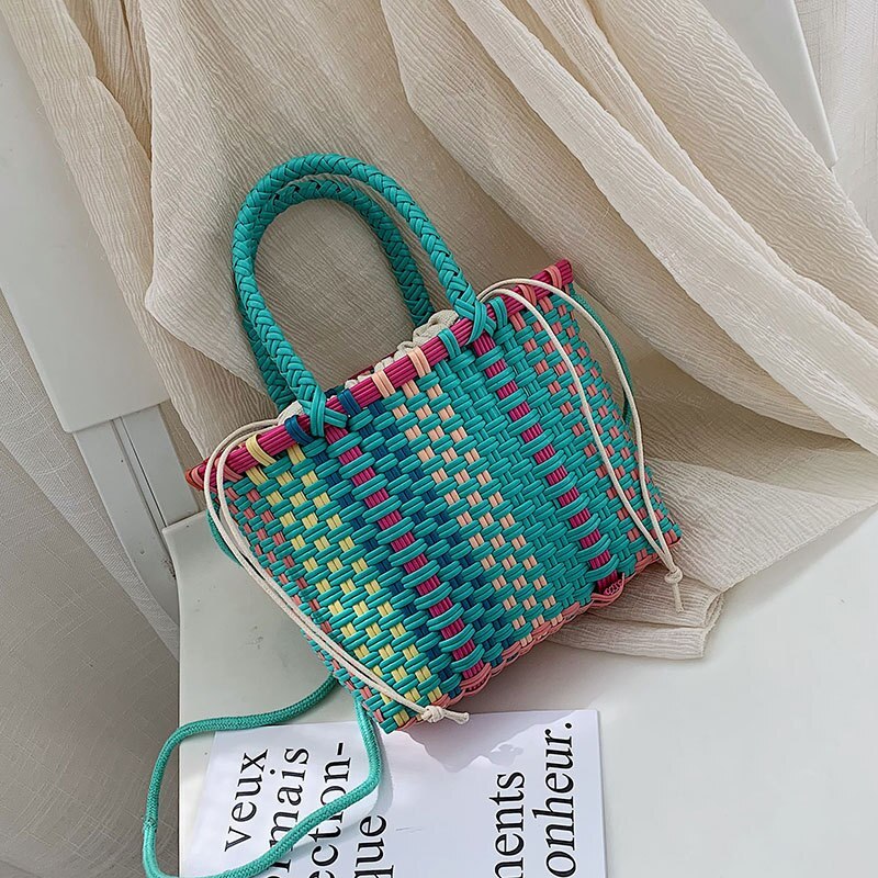 "Hand-woven Hit"  Color weaved handbag