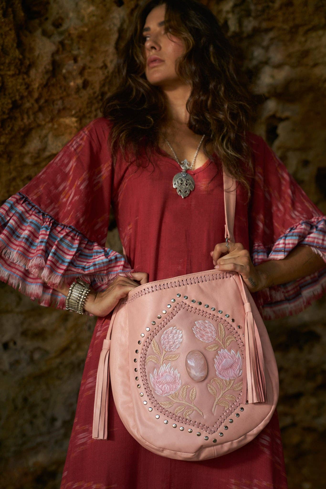 Protea Pouch Bag Pink