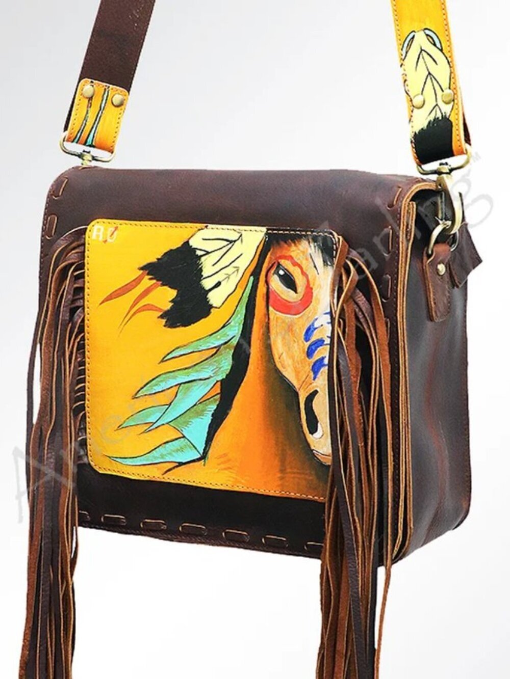 American Darling Wild Horse Western Fringe Crossbody Bag