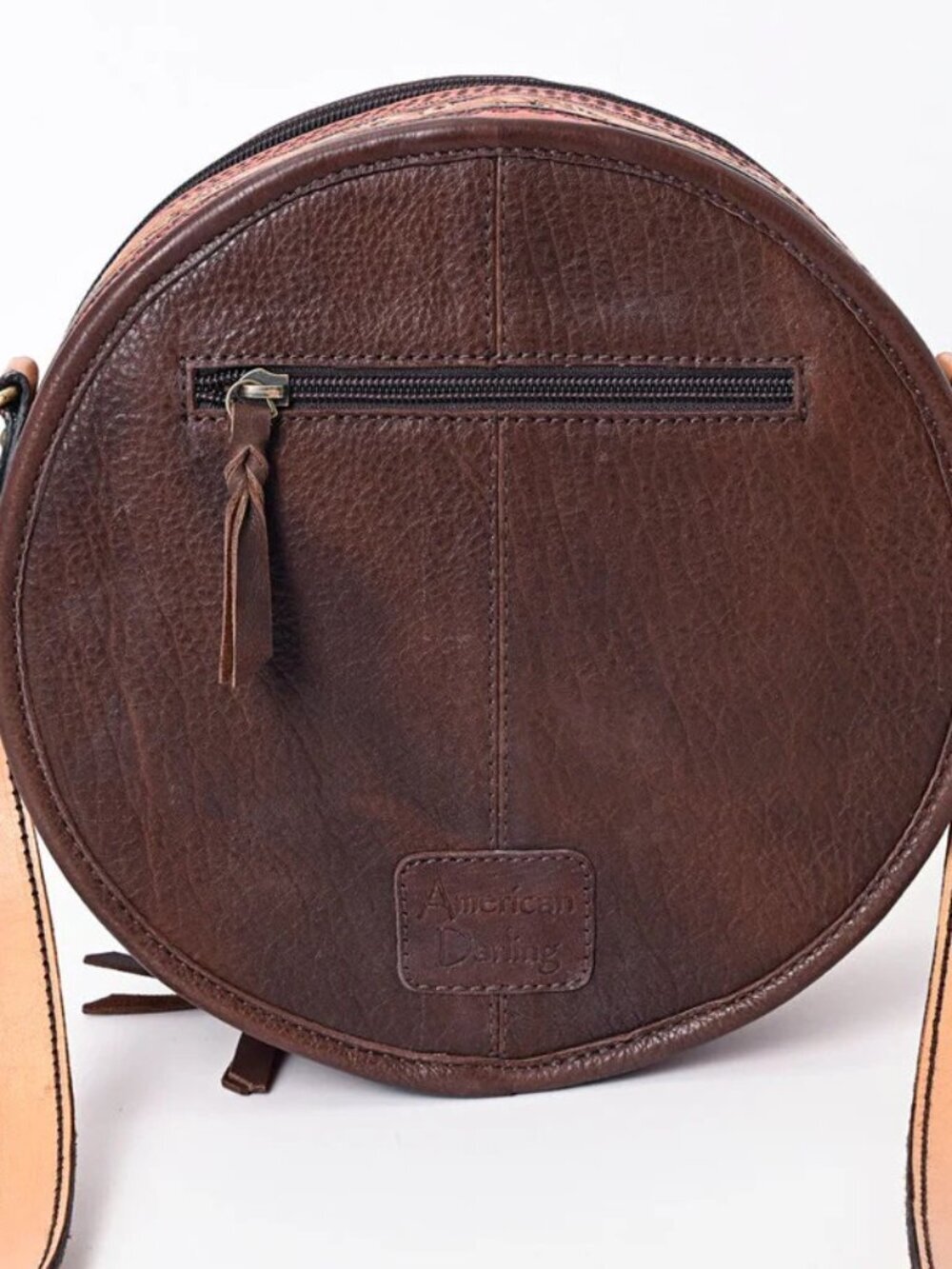 Sunset Sunflower Prairie Leather Canteen Crossbody