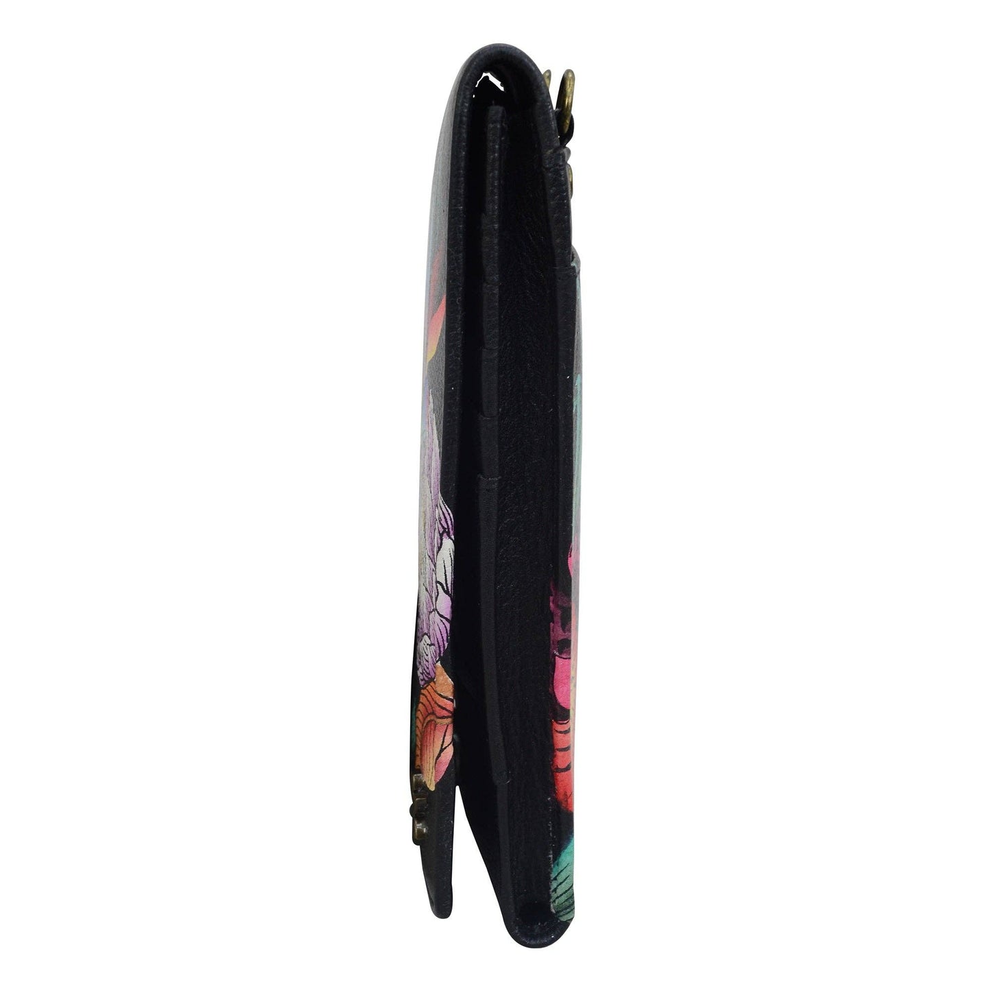 Hand-Painted Leather Smartphone Crossbody - 1154