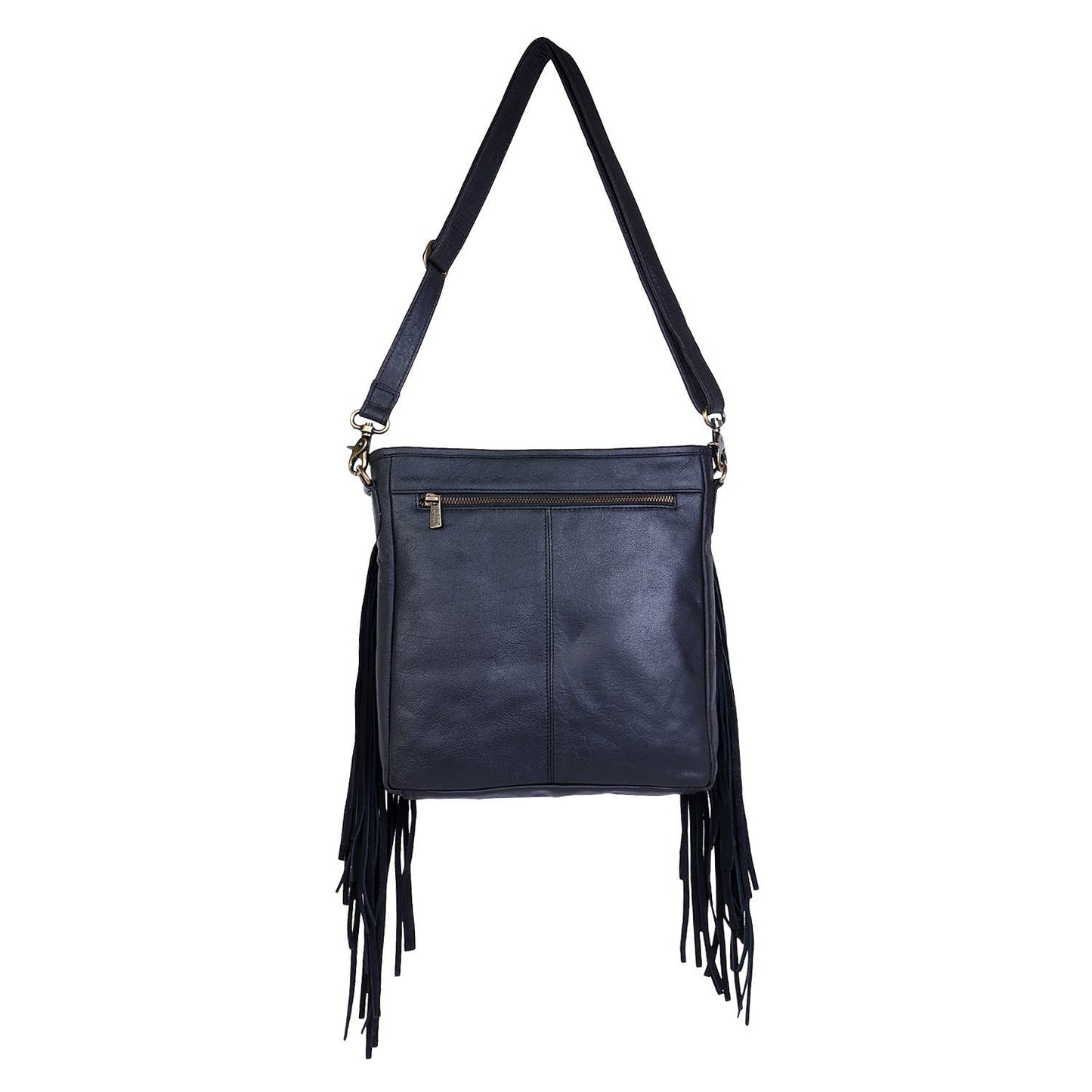 Frontier Fringe Leather & Cowhide Crossbody Bag