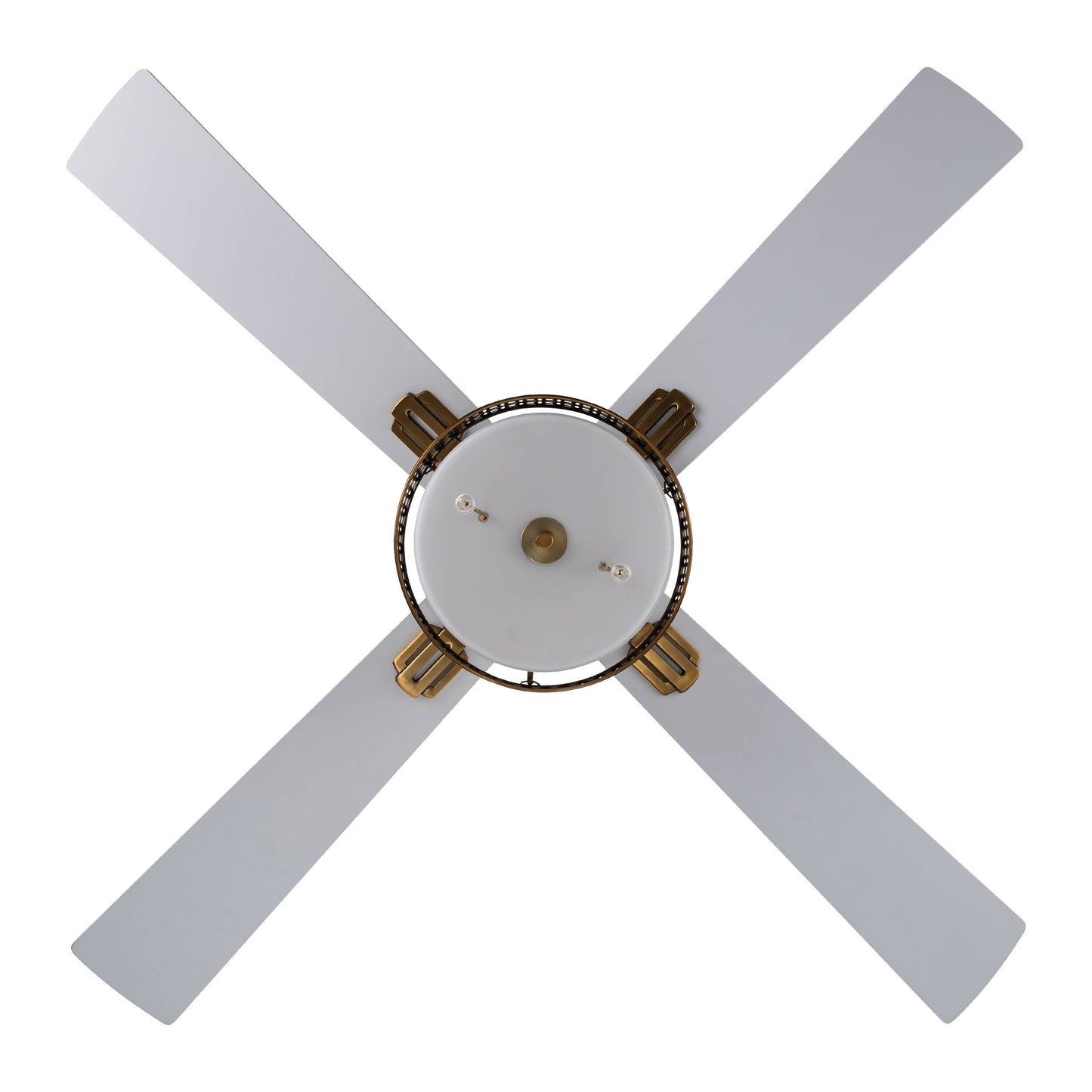 52"W Levi Brass 4-Blade LED Ceiling Fan