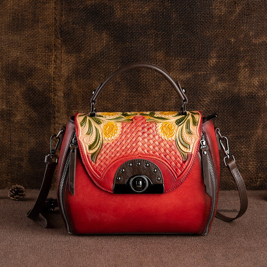 "The Fresh and Sweet"  Retro embossed handbag