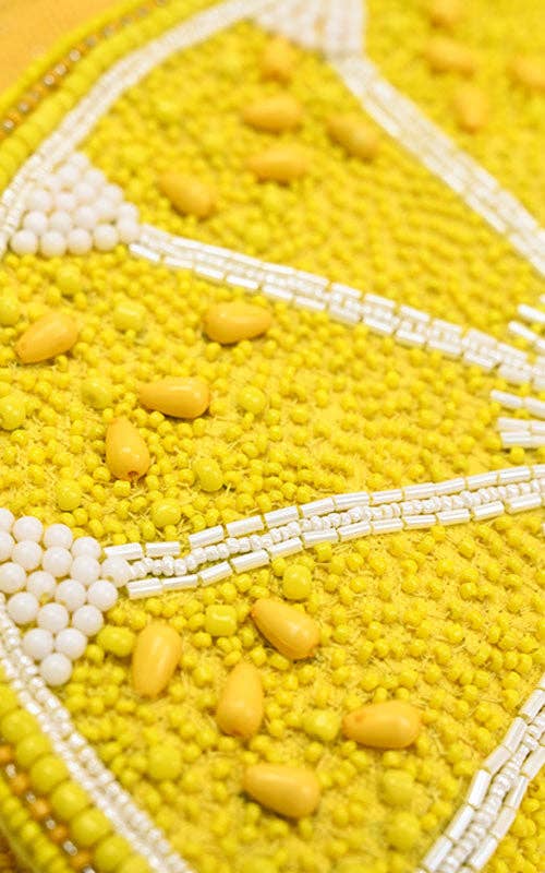 America & Beyond Couture Crescent Lemon Shoulder Bag